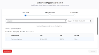 Step 4 - Check In Landing Page